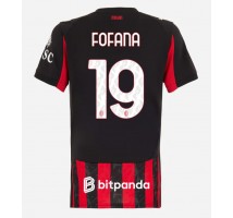 AC Milan Youssouf Fofana #19 Koszulka Podstawowa damskie 2025-26 Krótki Rękaw